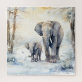 Puzzle Elephant and Baby (Vertical)