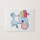 Puzzle Eléphant au gâteau (Horizontal)