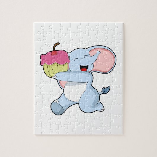 Puzzle Eléphant au gâteau (Vertical)