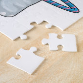 Puzzle Eléphant au sport avec pneus Fitness (Côté)