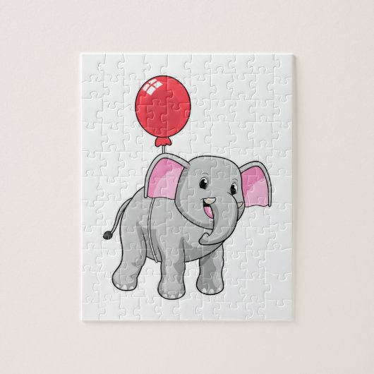Puzzle Eléphant avec ballon (Vertical)