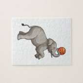 Puzzle Elephant avec basket-ball (Horizontal)