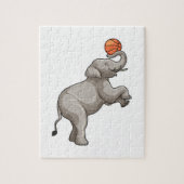Puzzle Elephant avec basket-ball (Vertical)