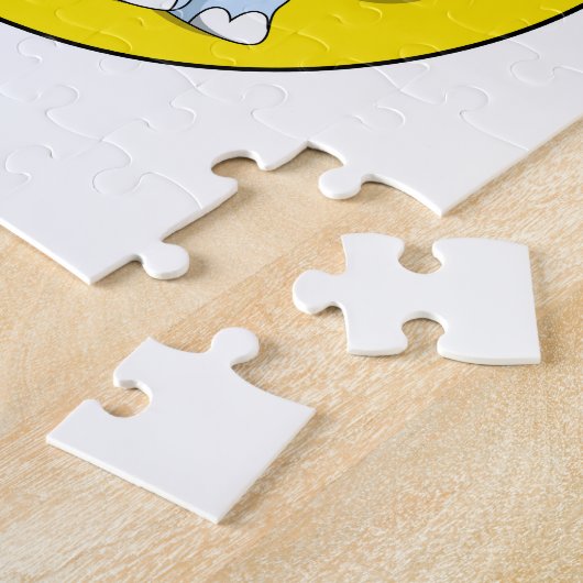 Puzzle Eléphant avec lune et étoiles (Côté)