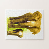 Puzzle Elephant & bébé - Animaux Art (Horizontal)