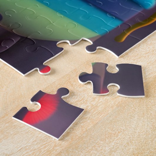 Puzzle Eléphant coloré drôle (Côté)