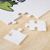 Puzzle Elephant comme randonneur avec sac à dos (Côté)