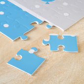 Puzzle Éléphant de bébé bleu mignon (Côté)