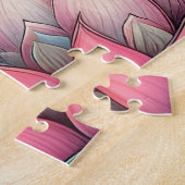 Puzzle Éléphant de mandala de lotus rose (Côté)