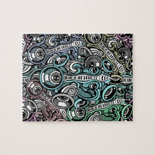 Puzzle éléphant de musique (Horizontal)