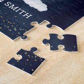 Puzzle Éléphant dormant sur le croissant de lune nom d'en (Côté)