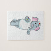 Puzzle Éléphant en infirmière avec des médicaments (Horizontal)