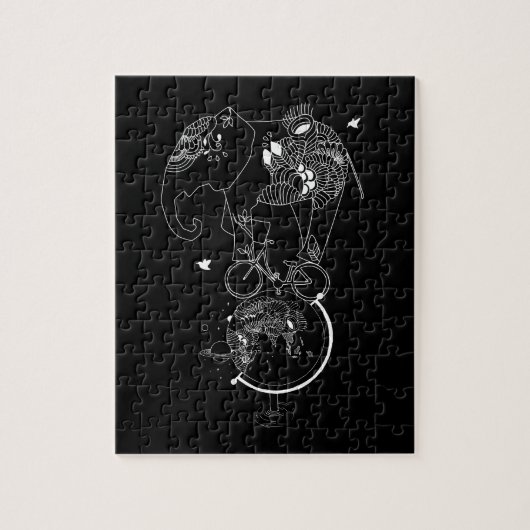 Puzzle Eléphant en tournée (Vertical)