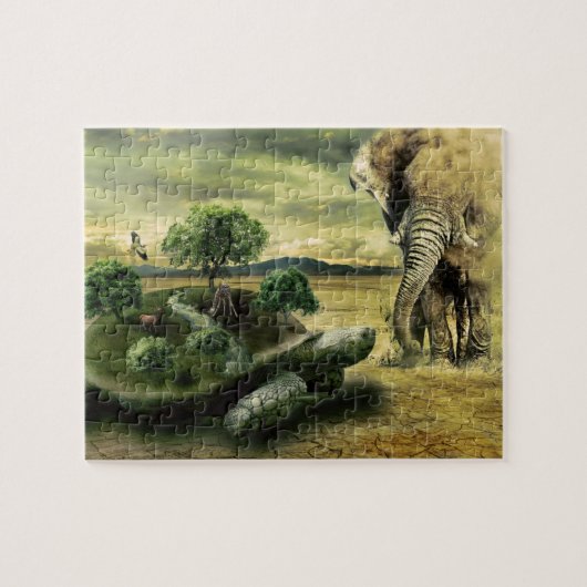 Puzzle Eléphant et tortue (Horizontal)