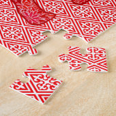 Puzzle Eléphant Fleur rouge et blanc (Côté)