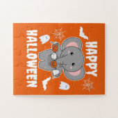 Puzzle Elephant Happy Halloween (Horizontal)