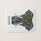 Puzzle Eléphant indien décoratif (Horizontal)