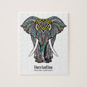 Puzzle Eléphant indien décoratif