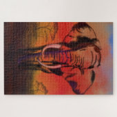 Puzzle Elephant Leader - Dessin Collection d'art - (Horizontal)