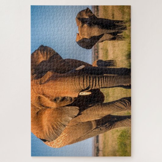 Puzzle Eléphant mère et bébé (Vertical)