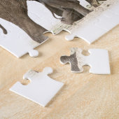 Puzzle Eléphant mère et bébé (Côté)