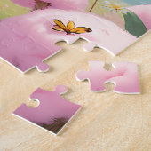 Puzzle Eléphant mignon avec couronne de fleurs (Côté)