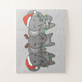Puzzle Eléphant Noël Animaux mignons Jigsaw P (Vertical)
