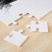 Puzzle Eléphant noir et blanc (Côté)