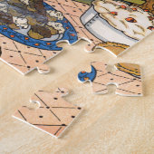 Puzzle éléphant passant la tête par la fenêtre (Côté)