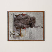 Puzzle Éléphant pesé par un petit chien (Horizontal)