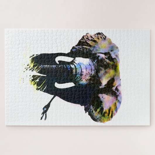 Puzzle Eléphant Pop Art - Illustration d'animal Peinture (Horizontal)