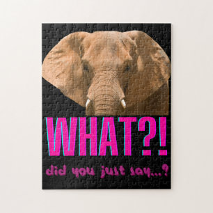 Puzzle Éléphant Qu'avez-vous dit?