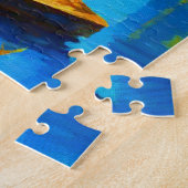 Puzzle Éléphant Royal En Bleu (Côté)