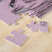 Puzzle Eléphant Se Promenant Dans La Savane Boisée En Ros (Côté)