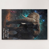 Puzzle Elephant sous un ciel étoilé (Horizontal)