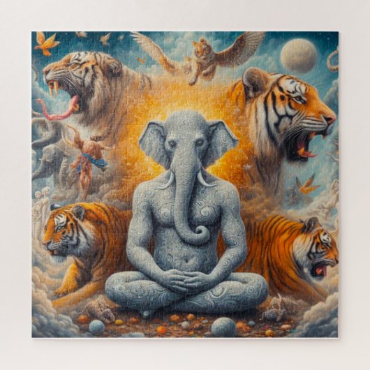 Puzzle éléphant spirituel (Vertical)