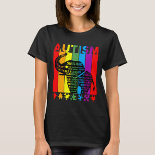 Puzzle Elephant Typography Cool Autisme T-shirt