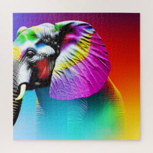 Puzzle Éléphant Vibrant