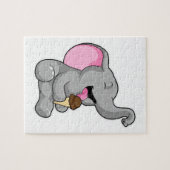 Puzzle Elephant with chocolate gaufre ice cream (Horizontal)