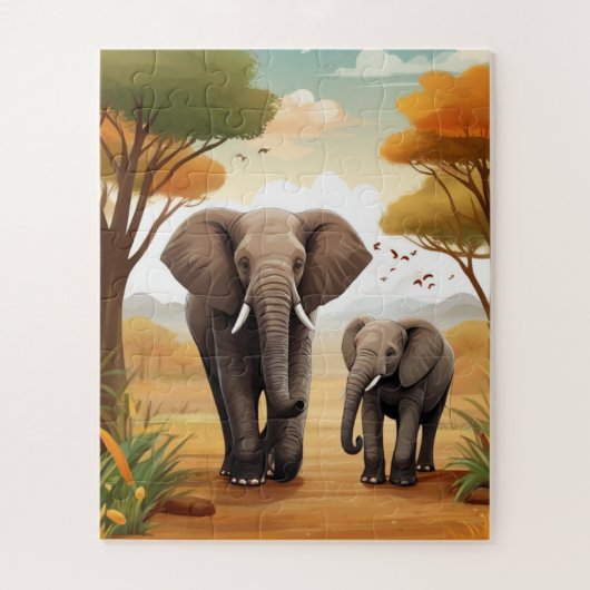 Puzzle Eléphants à Savanna (Vertical)