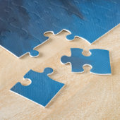Puzzle Éléphants Bleus Violets Impressionnistes (Côté)