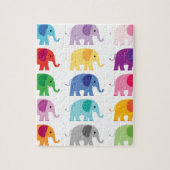 Puzzle Éléphants colorés (Vertical)