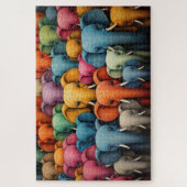 Puzzle Eléphants colorés (Vertical)