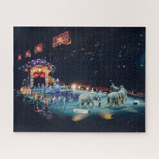 Puzzle Éléphants de cirque à trois anneaux Arena (Horizontal)