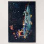 Puzzle Éléphants de cirque à trois anneaux arène (Vertical)