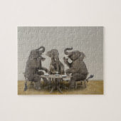 Puzzle Elephants having tea party (Horizontal)