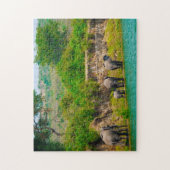 Puzzle Elephants Ouganda. (Vertical)