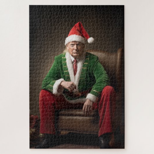 Puzzle Elf de Noël Donald Trump (Vertical)