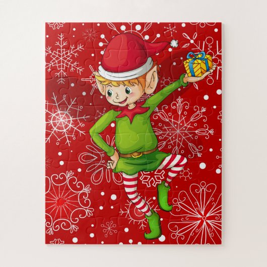 Puzzle Elf de Noël pour enfants (Vertical)