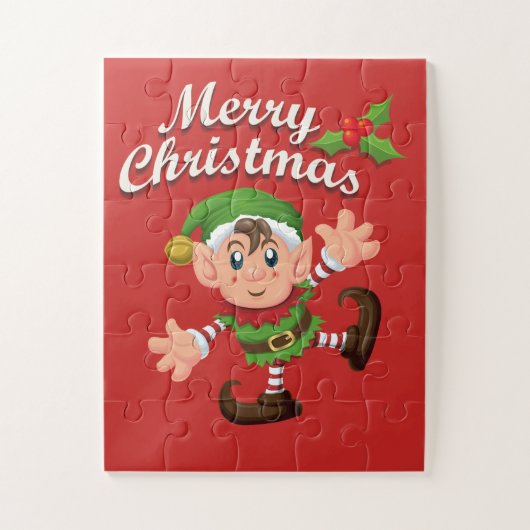 Puzzle Elf de Noël pour enfants (Vertical)